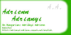 adrienn adrianyi business card